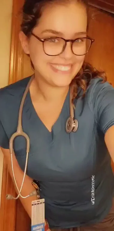 He said: 'how do you fit all that in them scrubs??'