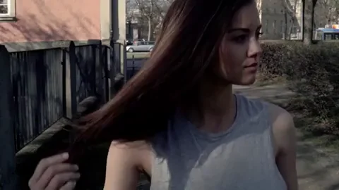 🔥 Nicola Cavanis Teasing in Grey Tank Top 😈
