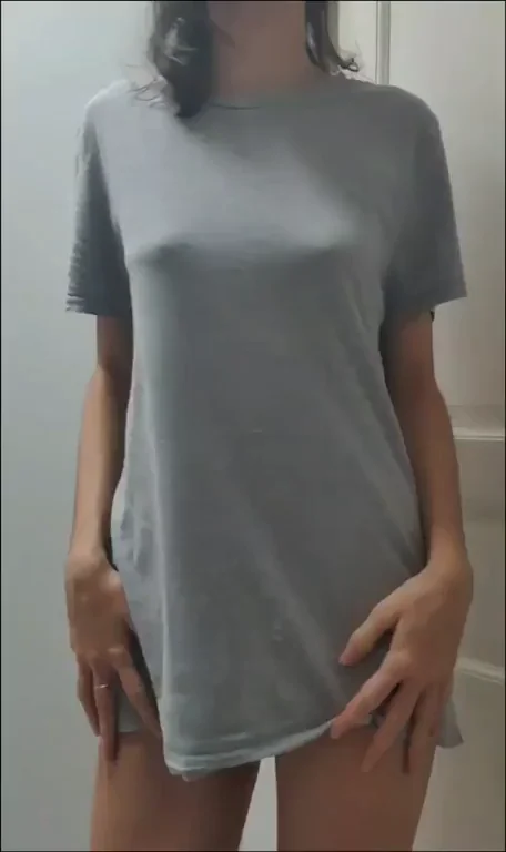 Petite Slut Drops Her Tiny Titties & Teases Pussy 😈🍒