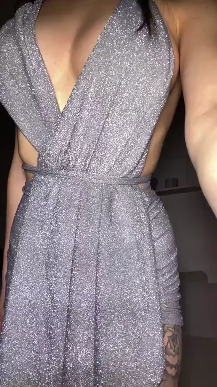 Hypnotic Boobs in Glittery Slut Dress 💎🍒