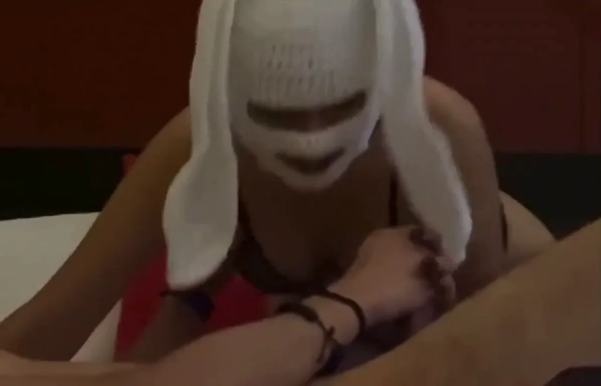 🐰 Bunny Mask Latina Drains His Cock Dry 💦