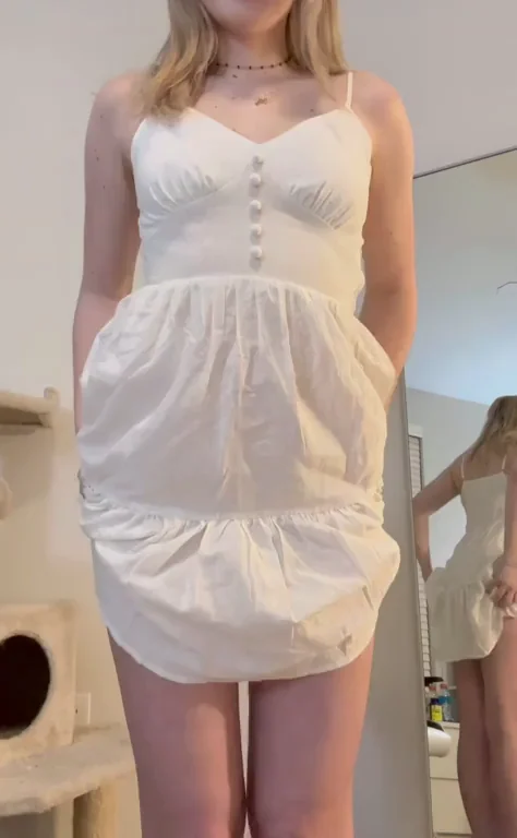 Blonde Teen Tease: Say Hi & Play with My Perky Pair!