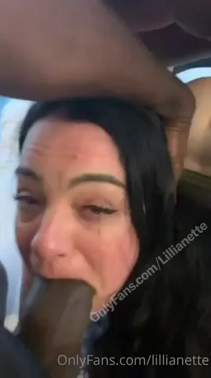 She's trying but these cocks are winning
