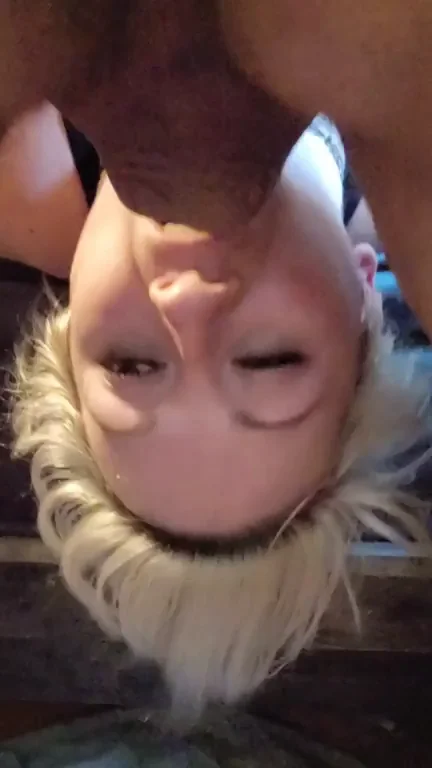 Upside-down face fucking is always nice
