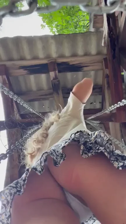 Sneaky Upskirt Chat with Neighbor 😈📱👗