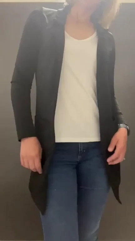 Office Slut's Last Day Tease: Tits Out for Summer Break