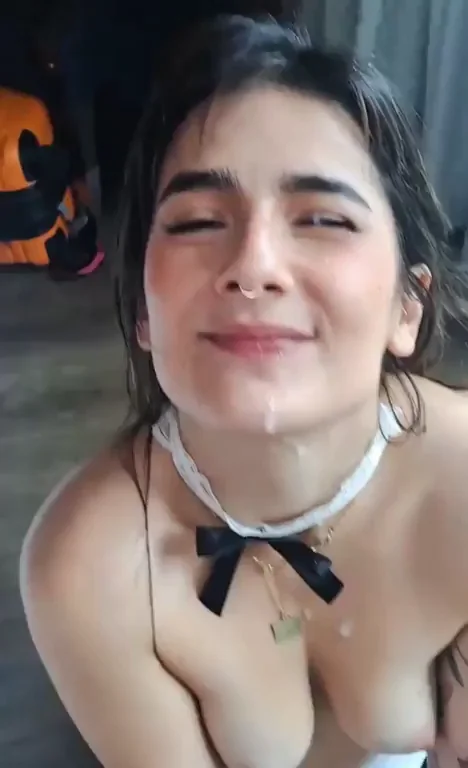 Maid Slut's Face Drenched in Thick Cum Glaze 💦👗