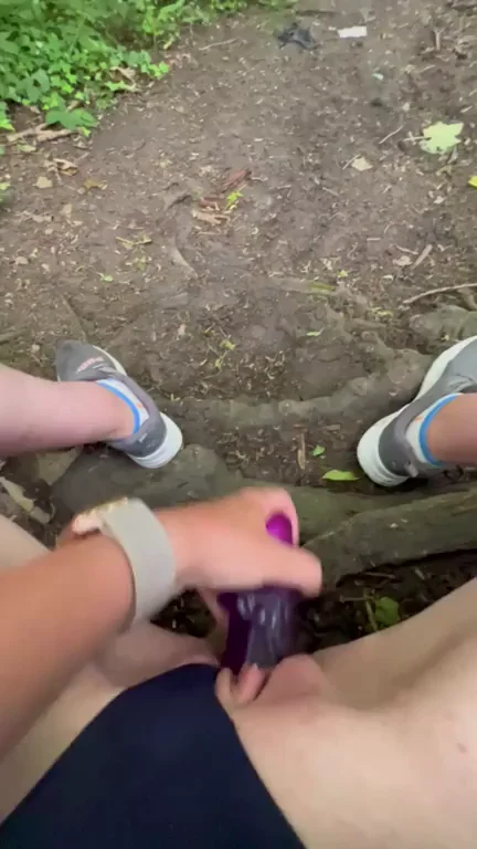 Squirting in the woods