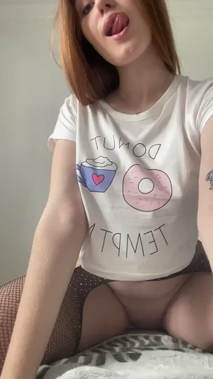 Redhead Slut Begs for Hard Cock in Tight Crop Tee Tease