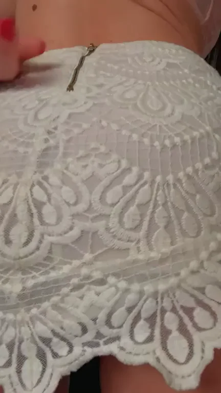 Luv My Lacy Mini Skirt? Spreadin' Wide for Ya 😈👗