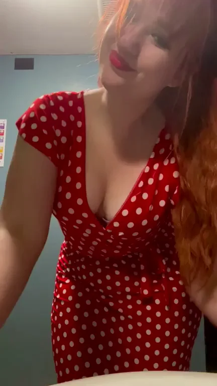 I worked the sales counter at work today. I got a lot of compliments on my dress| and my nipples only slipped out twice.