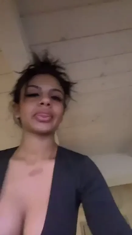 Busty Ebony Bombshell's Massive Naturals Tease: Good Enough for You?