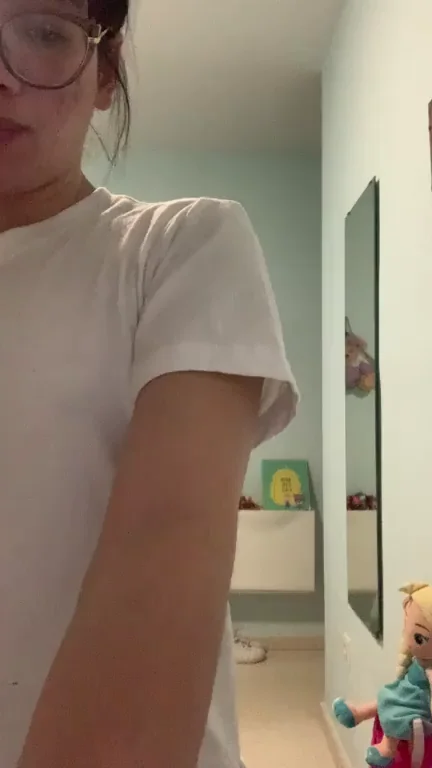 Cute Glasses Slut Teases: Imagine My Mouth on Your Cock 😏👅