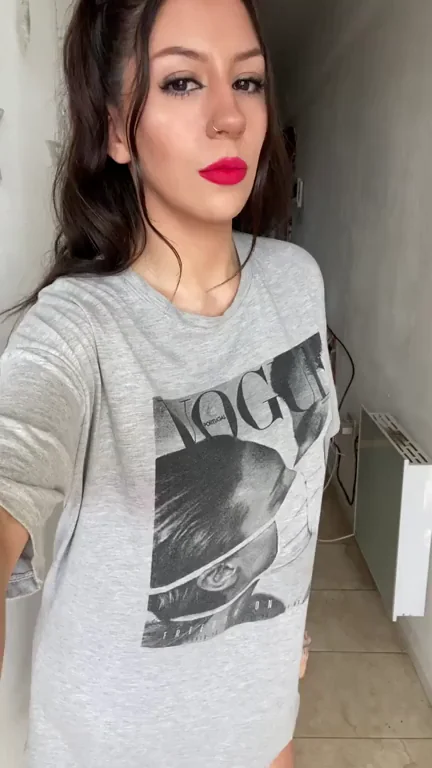 Fully Exposed Slut in Vogue Tee 😈🔥