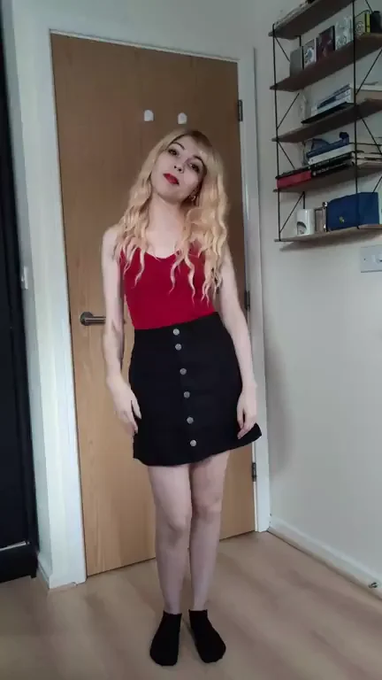 Blonde Slut's Special Tease: Tits Out & Bushy Pussy Spread Wide 😈💦