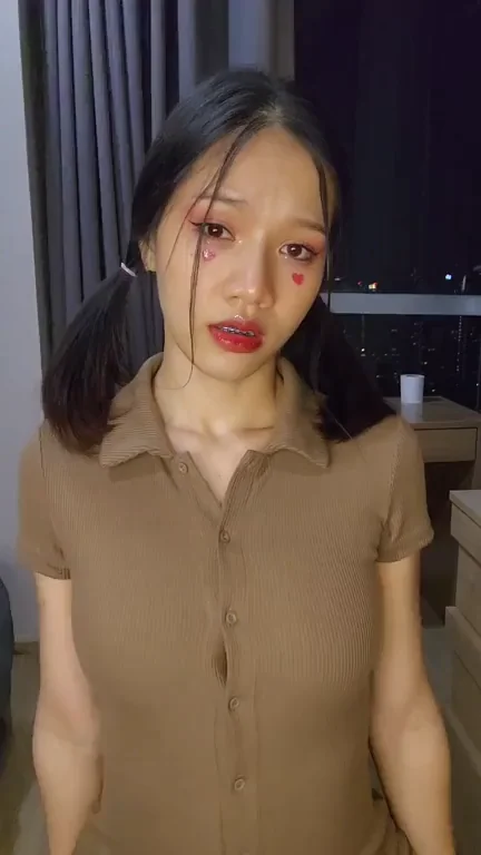 Asian Pigtail Slut's Tits Poppin' Outta That Tight Shirt