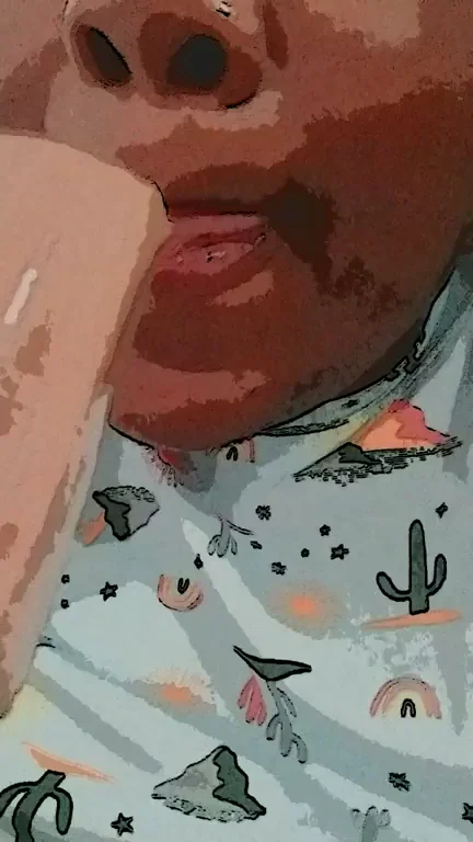 BBW Ebony Babe's Dick-Sized Popsicle Deepthroat Tease