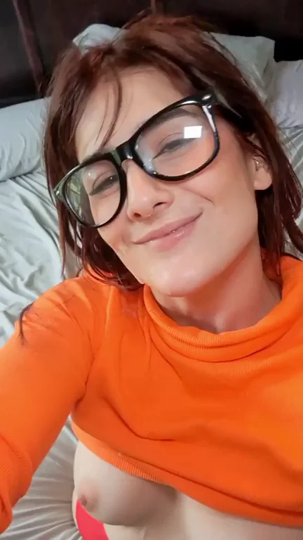 Velma From Scooby-Doo Wearing Her Sticky Reward