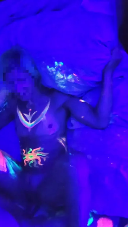 Glow Party Slut Gets Neon Pounded Hard 😈💦