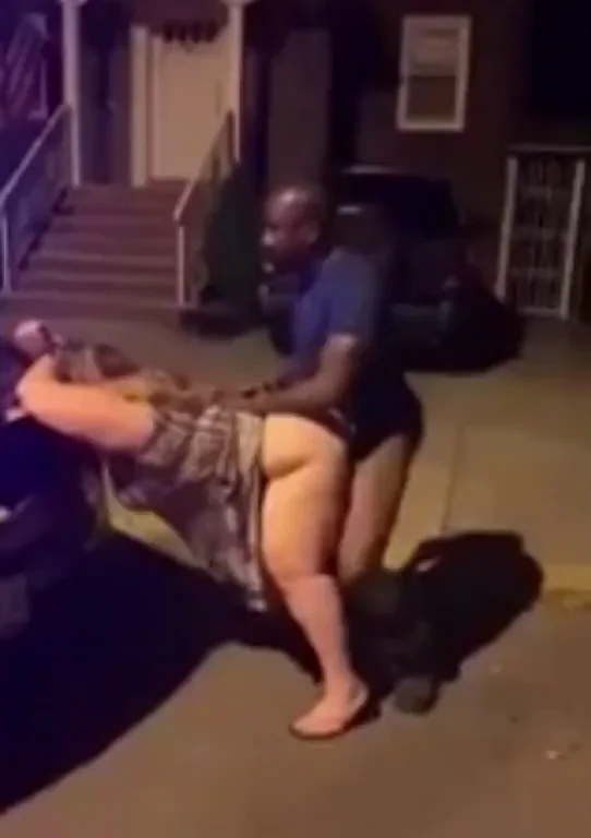 Caught fucking a pawg behind the car