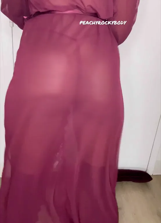 Thick PeachBunny Teases with See-Through Robe Ass Shake 🍑🔥