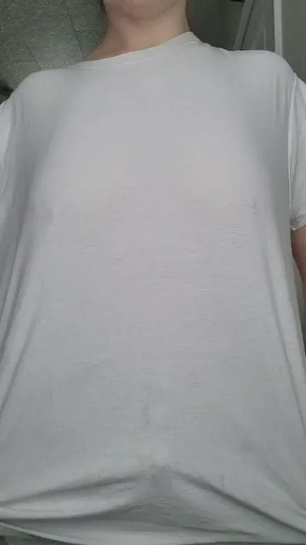 Teasing Ghost Nipple Bounce in Tight Tee