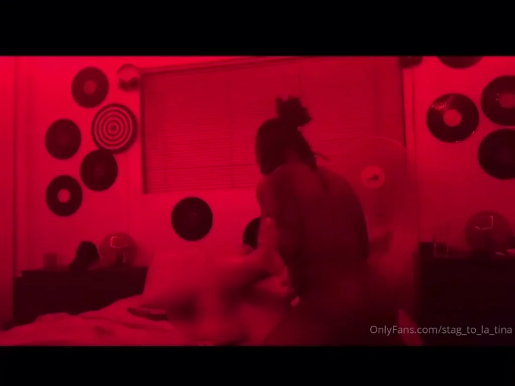 BBC Slut Ditches Condom for Raw Creampie in Red Room