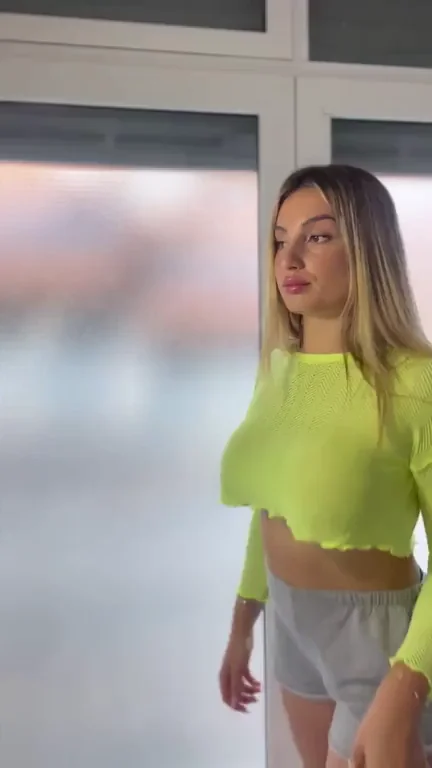 Teen Slut in Neon Tease: Craving Daddy's Gaze