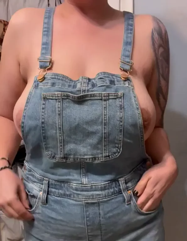 Mommy's Massive Udders Get Milked in Slutty Denim Overalls