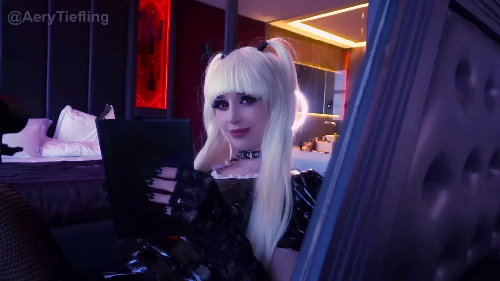 🔥 Aery Korvair as Sexy Misa Misa Goth Cosplay Butt Tease 🍑💦