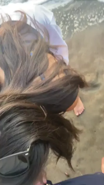 Hot Beach Day Tease with My Girl's Juicy Ass