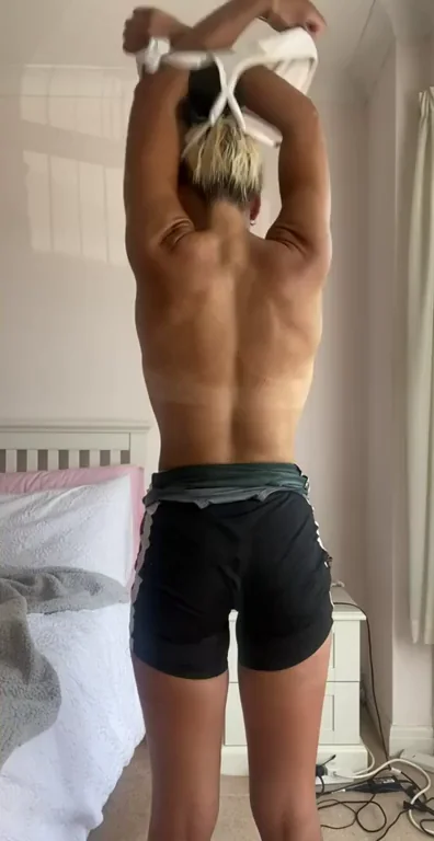 Sweaty Shorts Tease: Help Peel 'Em Off My Juicy Ass?