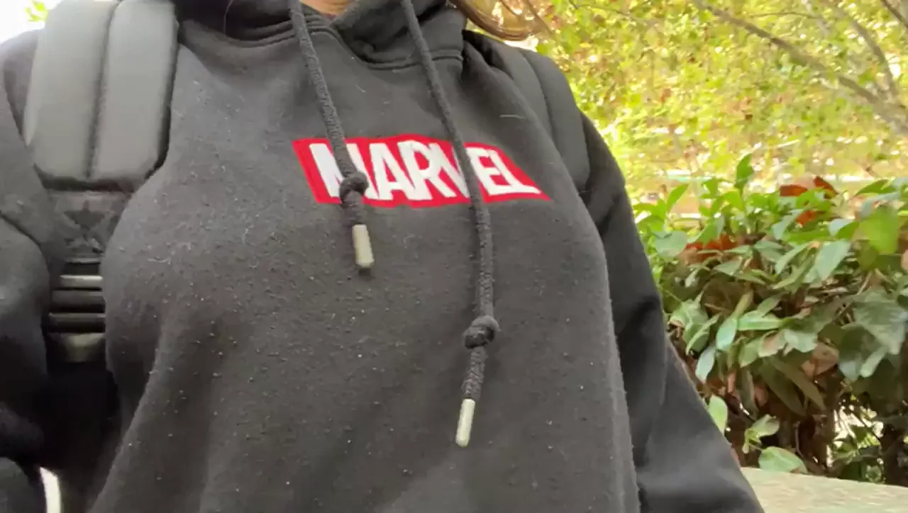 Fearless Slut Flashes Massive Tits in Public Park 😈🍈🍈
