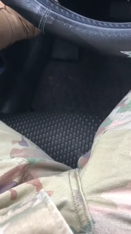 🔥 4th of July Staff Duty Car Masturbation by Camo Slut 💦