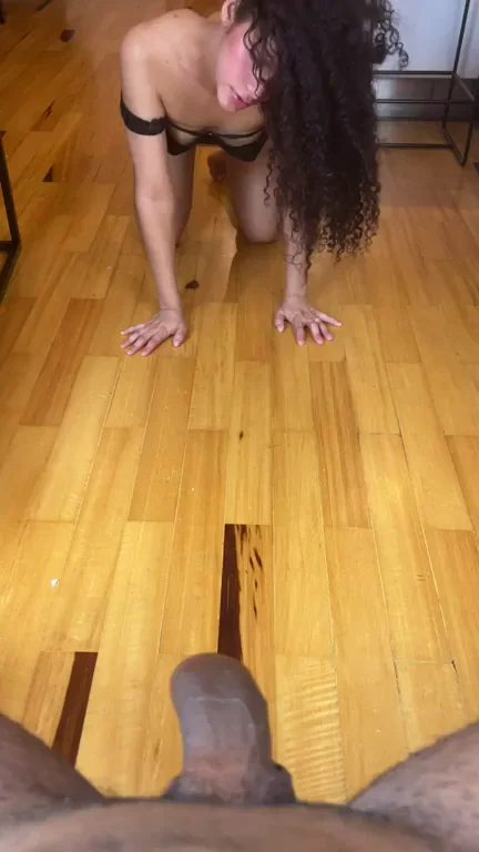 Pleasuring my bull with a morning blowjob while my hubby is enjoying the show! IÂ´am always so submissive for big cock, is a huge turn on for most hotwifes I guesss