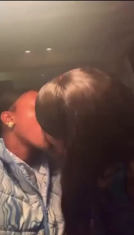 Steamy Car Makeout Between Horny Lesbo Babes