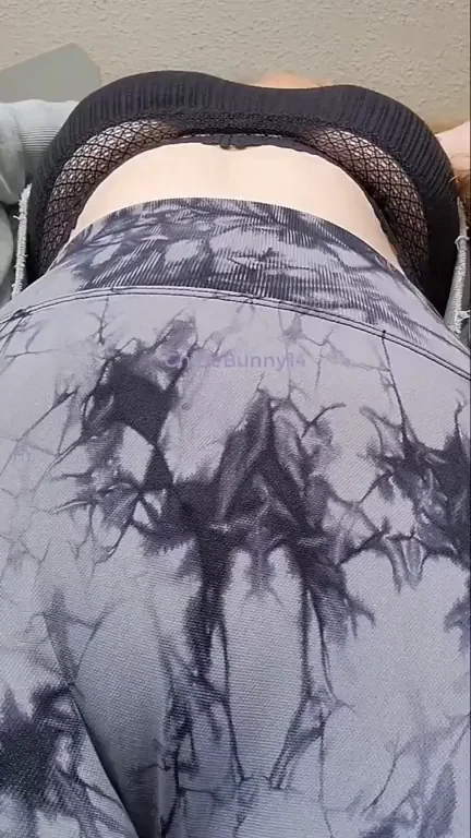 Yoga pants right in your face