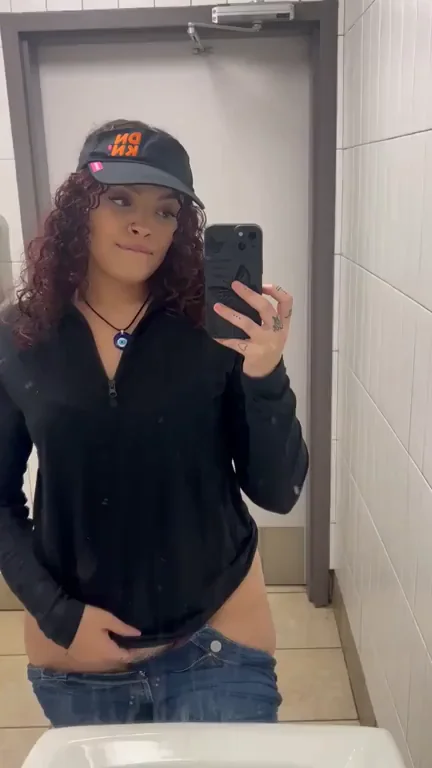 Waiting for you in the bathroom..