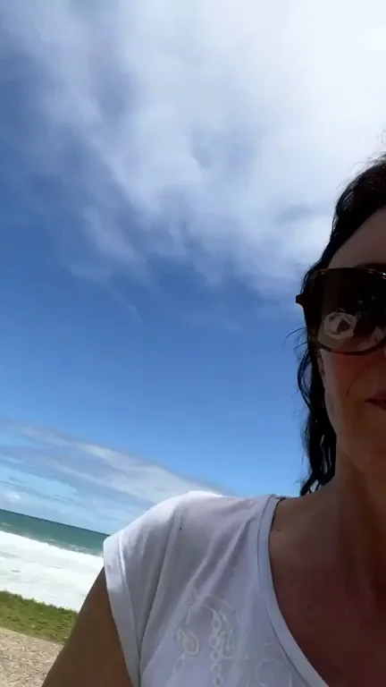 47yo Beach MILF Flashes Massive Tits: Still Fuckable? 🔥🏖️