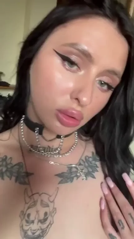 Inked Alt Babe Strips Bare & Teases with Pierced Slut Vibes