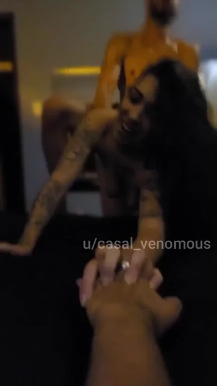 Bull and hubby took turns on me all night, but this is the moment that I will remember forever: Holding hands with hubby while the bull fucked me to orgasm in my own bed.