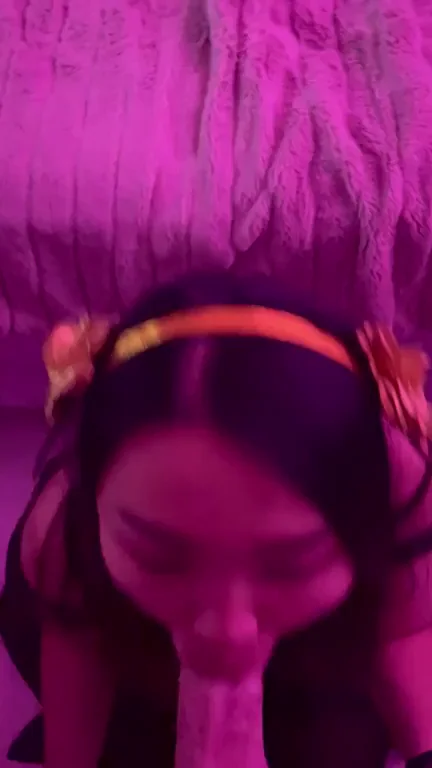 Pushing My Slutty Head Down to Gulp His Thick Cock Deeper 💜🍆😩
