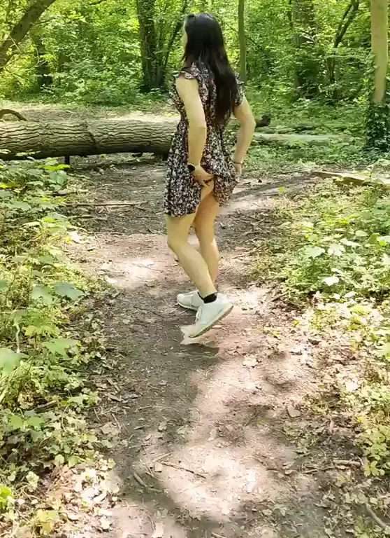 Petite Slut Begs: Fuck Me in the Woods! 🌳🍆💦