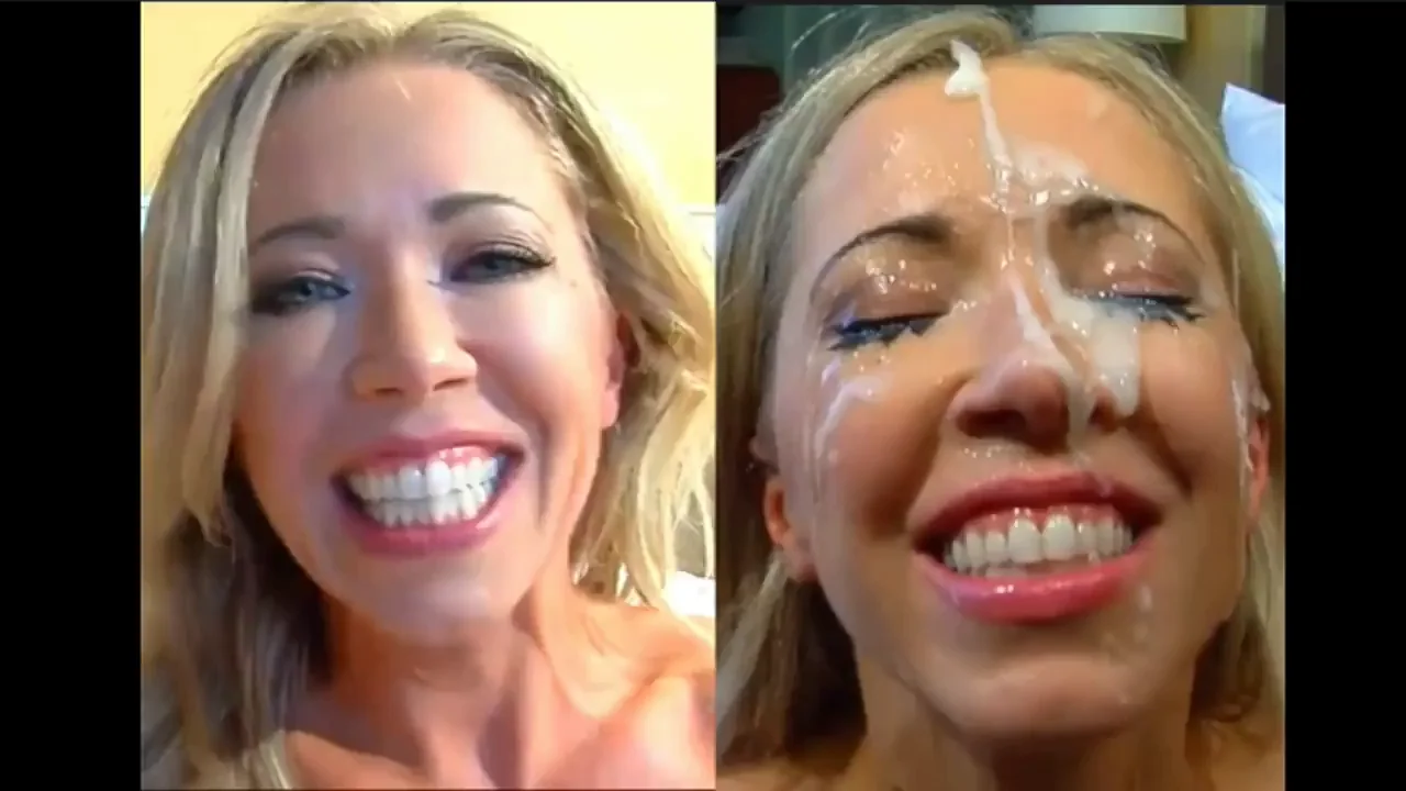 Milf is smiling throughout Bukkake-"It feels very thick"