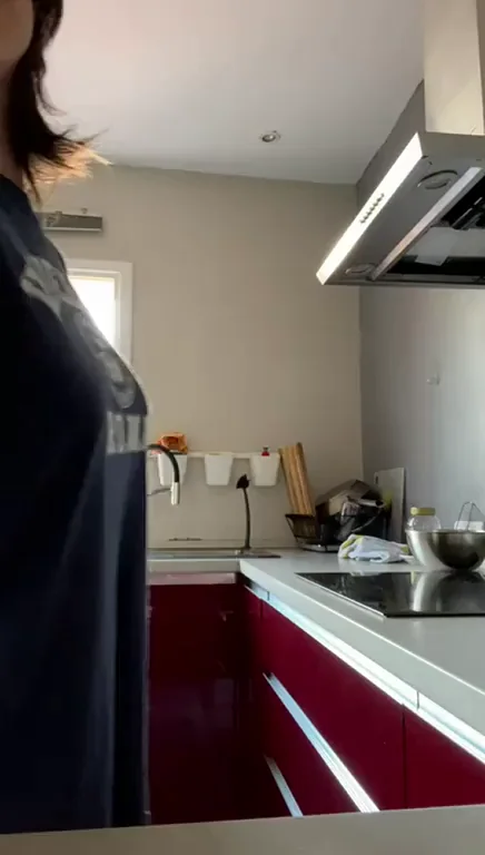 Operation Bikini Success: Kitchen Tease with Massive Natural Jugs