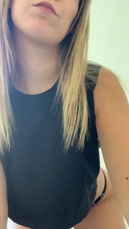 Blonde Slut Begs for Thick Cum on Her Perky Tits