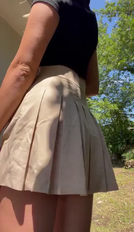 Take a peek under my little skirt
