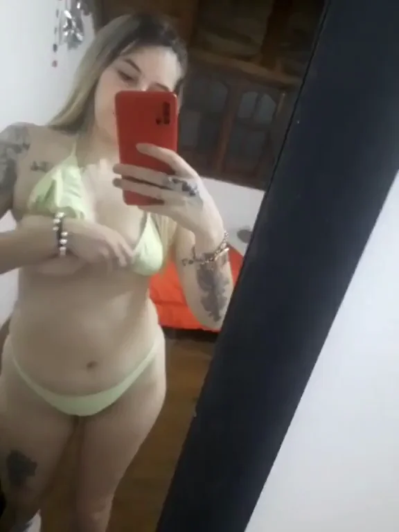 🔥 Blonde Tattoo Slut's Nipples Crave Your Sloppy Tongue Lick 😛💦