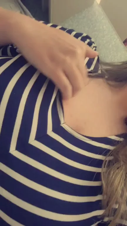 Striped Tease: Massive Tits Spilling Out Naughty