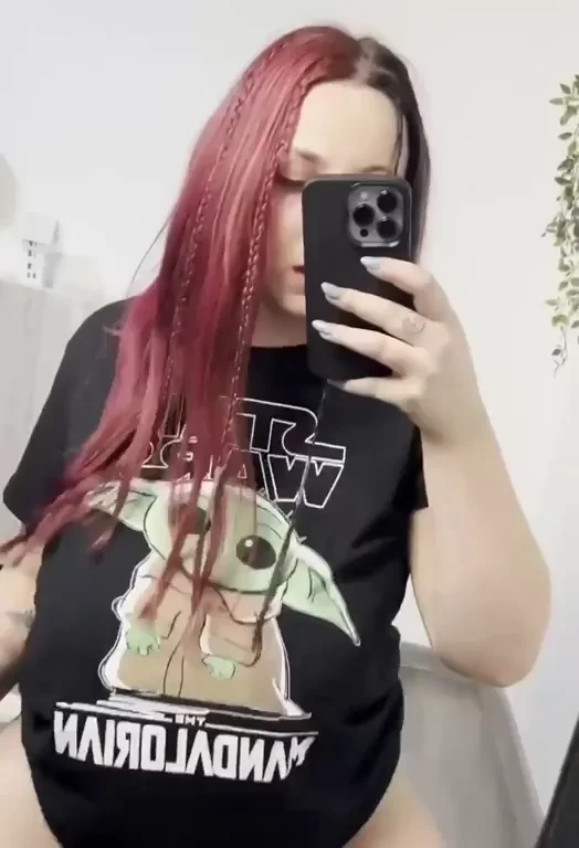 Bored Horny Slut Rides Her Toy with Massive Baby Yoda Tits 🍆💦